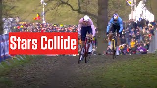 Mathieu Van Der Poel And Wout Van Aert CLASH In Cyclocross World Championships 2023 🇳🇱⚡🇧🇪 [upl. by Feil186]