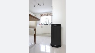 Curver 40 Litre Metal Effect One Touch Deco Bin Black [upl. by Nirok]