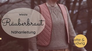 Nähanleitung Weste Räuberbraut [upl. by Bernette96]