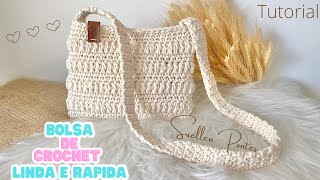 Tutorial INCRÍVEL dessa Bolsa de Croche PERFEITA e Linda  Muito Facil e Rapida  VOCÊ PRECISA DELA [upl. by Engleman991]