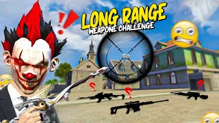 Only Long Range Weapon Challenge 🎯 Op 1 Vs 4 Gameplay 🤯 Free Fire [upl. by Sasnak628]