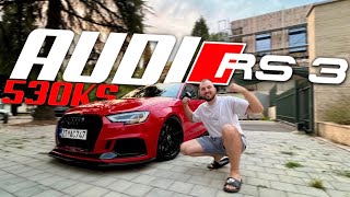 530HP Audi RS3 je LUD auto 25 REDNI PETAK VRIŠTI [upl. by Haven]