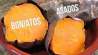 Boniatos asados al horno batatas [upl. by Morrissey283]