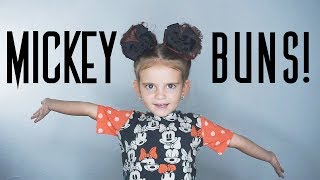 MICKEY BUNS  Hair Tutorial [upl. by Ardnovahs]