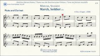 March Soldier   Flute and Clarinet [upl. by Ainav]