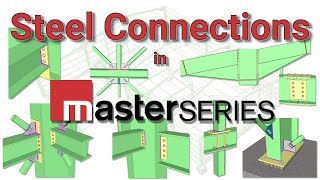 Moment and Simple Steel Connection Types Available within MasterSeries and Optimised Design Example [upl. by Rockie]