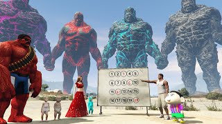 Franklin Teach Missing Numbers With Lava God Shinchan in GTA 5 [upl. by Hcirdla]