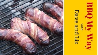 How to Grill Brats  Bacon Wrapped Brats With Sauerkraut and Spicy Cheese [upl. by Pressey]