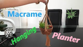 How to Make a Macrame Hanging Planter  DIY  Arts amp Craft [upl. by Yacano]