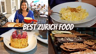 ZURICH Food tour  Best Cheese amp delicious Swiss Food  Cheese Fondue Raclette amp more [upl. by Silirama197]