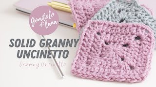 🧶 Mattonella Uncinetto Granny Solida [upl. by Anelehs]