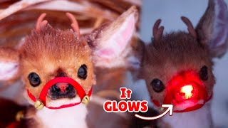 Making Baby Deer Rudolph l DIY Art Doll Tutorial [upl. by Gutow]