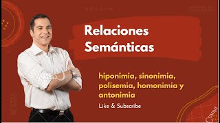 Relaciones semánticas Sinonimia PolisemiaHomonimiaAntonimia HiperonimiaHiponimia Cohiponimia [upl. by Craig589]