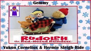 2009 Rudolph the Red Nosed Reindeer Yukon Cornelius Sleigh Ride Plush By Gemmy [upl. by Iolenta269]