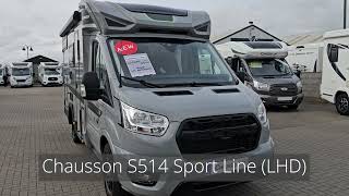 Chausson S514 Sport Line New motorhome with Automatic transmission and Left hand drive [upl. by Semadar]