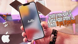 How to Create a new Apple ID amp Setup Apple iphone 13 Mini Pro amp Pro Max [upl. by Ellerud]