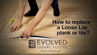 How To Replace A Karndean Loose Lay Plank Or Tile [upl. by Kcirederf]