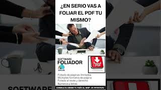 ¿En serio vas a foliar el pdf tu mismo foliarpdf numerarpdf insertarpdf insertarnumeropaginapdf [upl. by Aierb576]