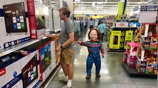 Scaring People In a Chucky Costume Someone Cried [upl. by Audly714]