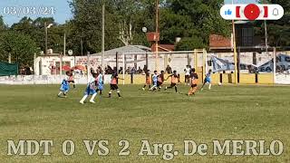 Mar Del Tuyú 0 vs 2 Arg De Merlo  COPA DON AMERICO 3° PARTIDO 030324 [upl. by Rayford]