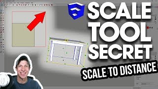 SketchUp SCALE TOOL TIP  Set Distances with the Scale Tool [upl. by Nazay]