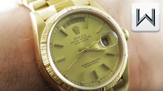 Rolex DayDate Bark BezelBracelet 18078 Luxury Watch Review [upl. by Ainnet]