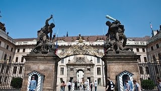 Prague Hradcany A Walking Travel Tour going down Loreta to Prague Castle Ultra 4K [upl. by Nurat]