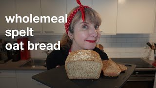 Wholemeal Spelt Oat Bread no dairy [upl. by Sesylu]