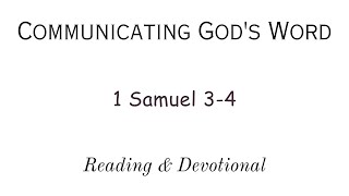 quotReading amp Devotional of 1 Samuel 34quot [upl. by Joashus]