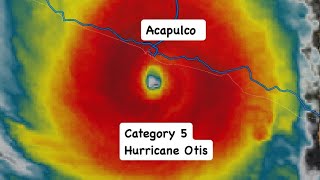 LIVE Category5 Hurricane Otis Tracker  Mexico  October 2023 [upl. by Doone]