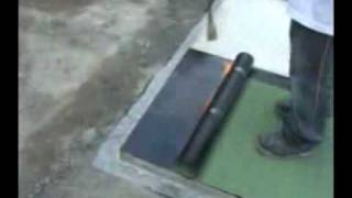 Torch applying bituminous sheet waterproofing membrane [upl. by Alfonso]