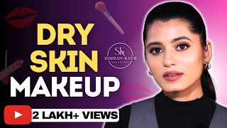 DRY SKIN MAKEUP TUTORIAL FOR BEGINNERS [upl. by Aisanat]