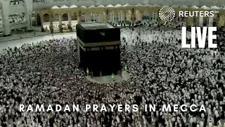 LIVE Muslims gather in Mecca for first evening of Ramadan prayers [upl. by Lletnom823]