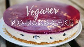 Veganer Blaubeer No  Bake Cake [upl. by Einahpets]