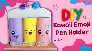 KAWAII EMOJI PORTE STYLOampORGANISATEUR  BRICOLAGES POUR LA RENTRÉE  FOURNITURES SCOLAIRES FACILES [upl. by Adamok]