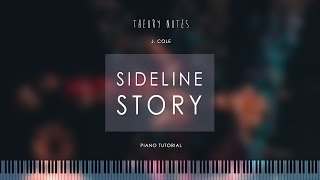 How to Play J Cole  Sideline Story  Theory Notes Piano Tutorial [upl. by Dannica25]