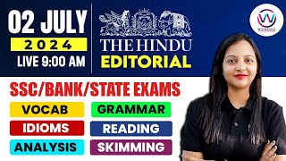 2 JULY THE HINDU EDITORIAL  EDITORIAL FOR SSC CGLCHSLCPOMTS EXAM 2024  ENGLISH BY RASHIKA MAM [upl. by Okorih]