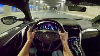 2022 Acura NSX Type S  POV Night Drive Binaural Audio [upl. by Lednyc]