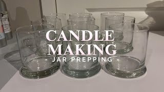 How I Prep My Candle Jars for Candle Making Step by Step Guide  Candle Making Tutorial Step 1 [upl. by Alekal]