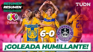 Resumen y goles  Tigres 60 Mazatlán  AP2023 Liga Mx Femenil J2  TUDN [upl. by Newmark]