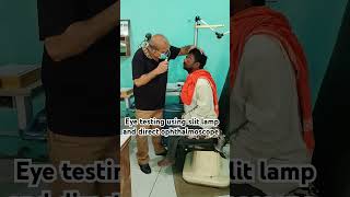 Eye examination Using slit lamp and direct ophthalmoscope eyecare ophthalmology ytvideoes [upl. by Resneps836]