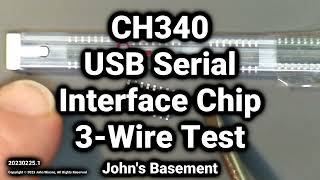 CH340C USB Serial Adapter 3Wire Breadboard Test [upl. by Sajovich]