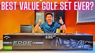 Costco 2024 CALLAWAY EDGE 10Piece Golf Set Unboxing First Hits amp Review [upl. by Chicky412]