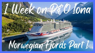 1 week Norwegian Fjords Cruise on PampO Iona Part 1 [upl. by Nannarb]