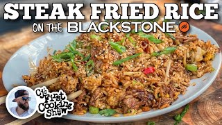 How to Make Steak Fried Rice on a Blackstone Griddle [upl. by Rednasxela837]