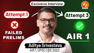 Unveiling the Unknown Success Secrets of AIR 1 IAS Aditya Srivastava  UPSC CSE 2023 Topper [upl. by Yhtomot]