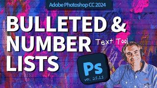 How To Create Bulleted amp Numbered Lists in Photoshop [upl. by Nerland]