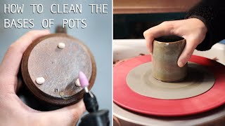 How I Finish the Bases of my Pottery — Post Firing [upl. by Sherurd]