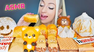 ASMR EATING NUTELLA CANDY BARS KINDER CHOCOLATE CREAMY CAKE DESSERT MUKBANG 케이크 디저트 먹방 [upl. by Giannini]