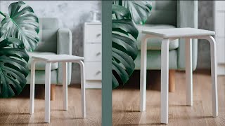 How to assemble wooden stools Detailed unboxing and instructions [upl. by Silloc]